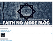 Tablet Screenshot of faithnomoreblog.com